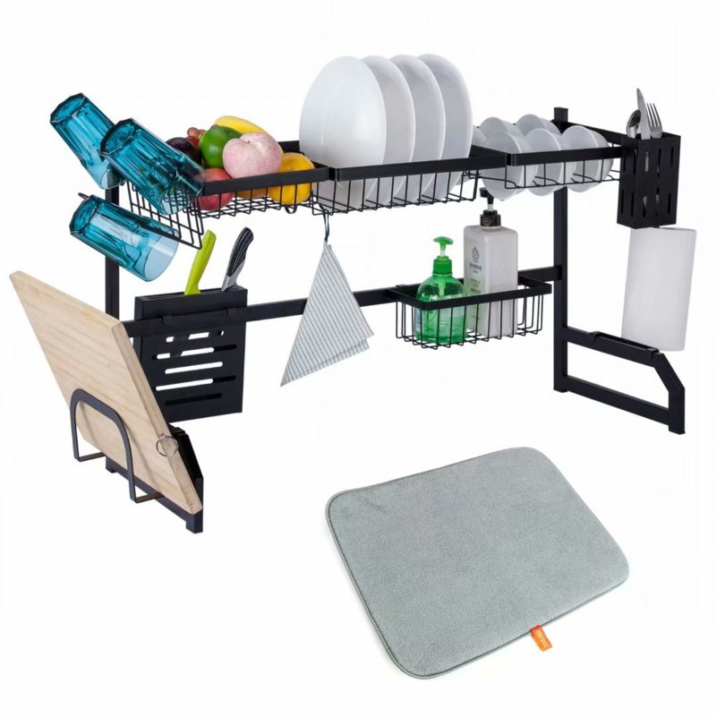 TOOLKISS Stainless Steel Over the Sink Dish Rack & Reviews Wayfair